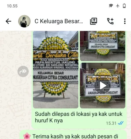 Pengiriman Papan Bunga Duka Kalimalang
